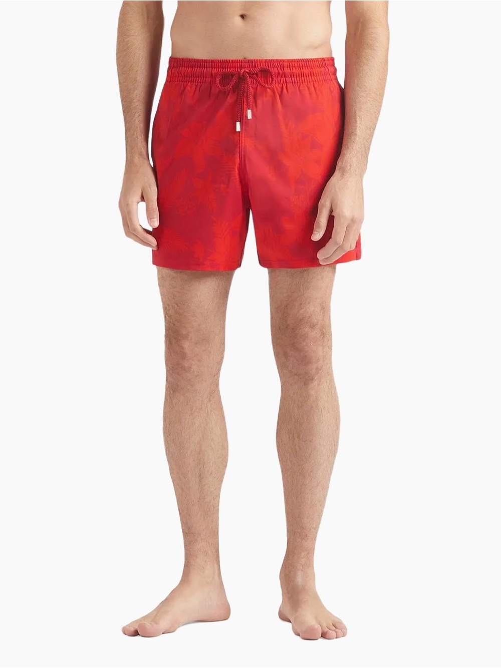 Vilebrequin Moorise Men’s Swim Trunks Size Medium NWT Lipstick Red Flower Power
